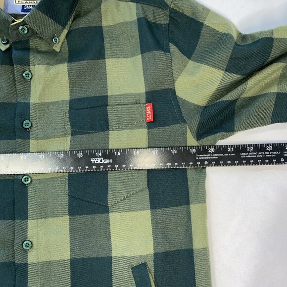 Rsvlts Flannel Green Men's Sz S Camping Outdoors Hiking Button Up - Picture 3 of 9